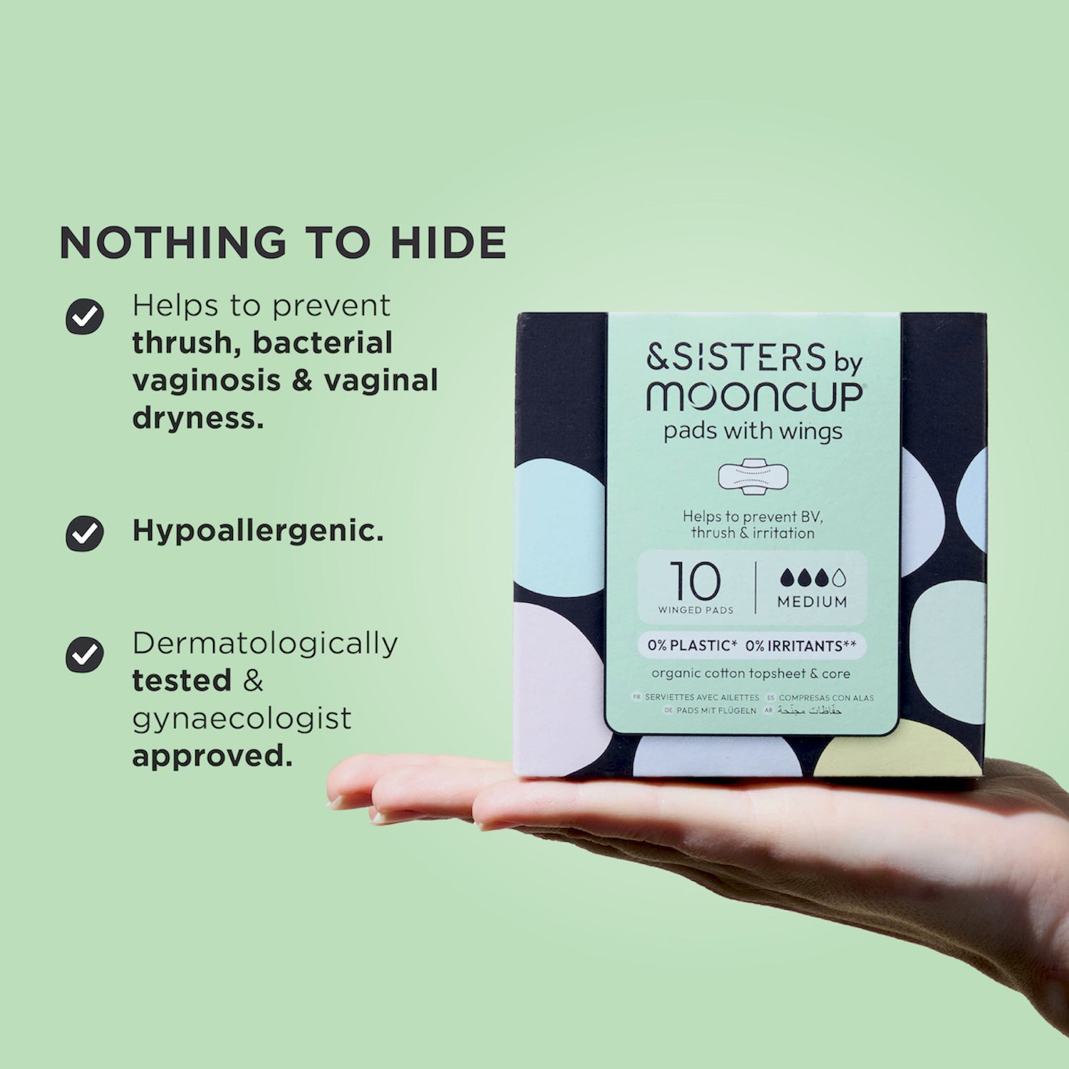 Organic Cotton Pads With Wings