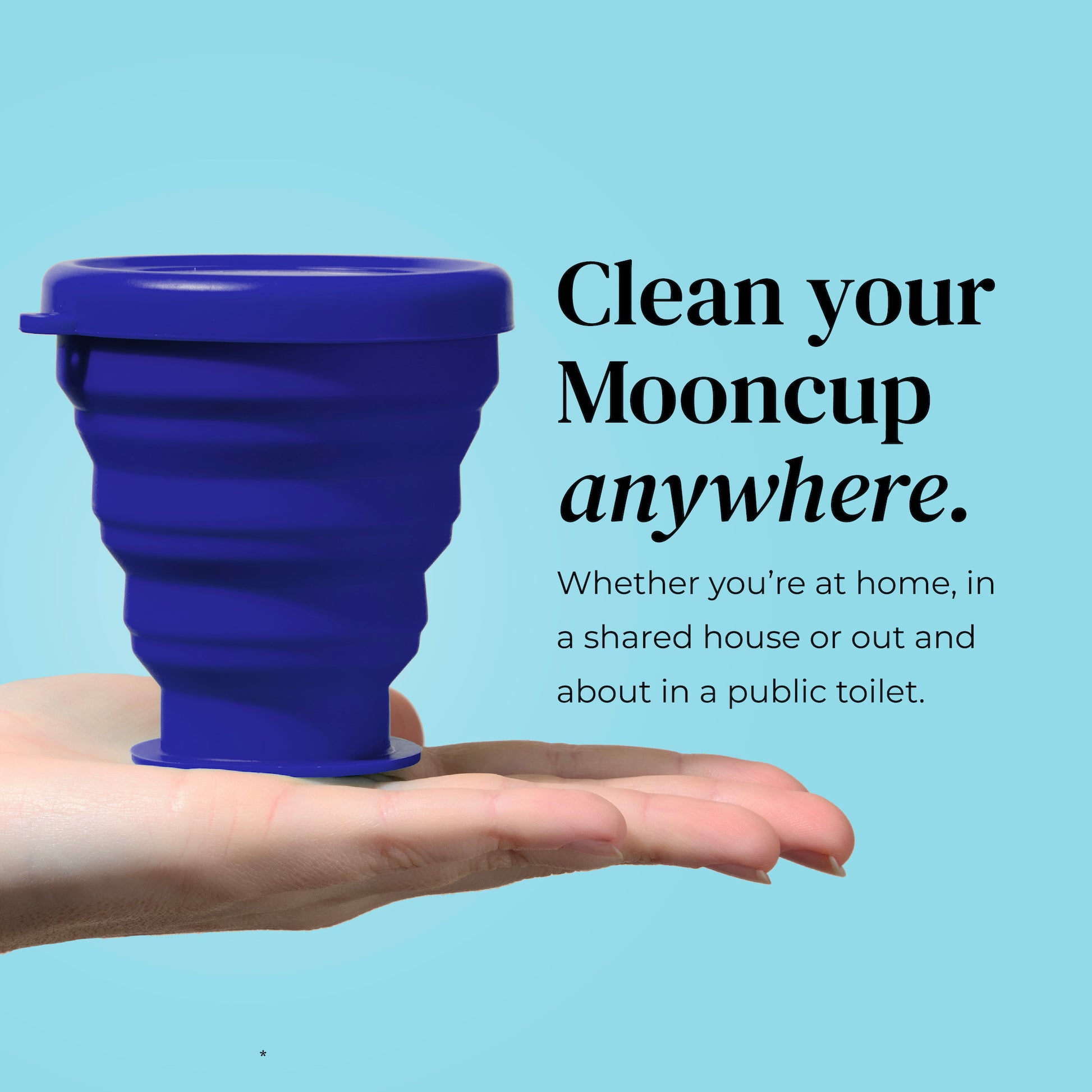 Mooncup e set per la pulizia