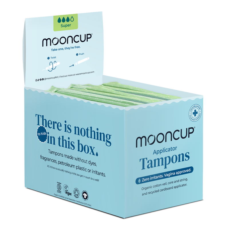 Caixa Expositora de Tampões Mooncup Eco-Applicator