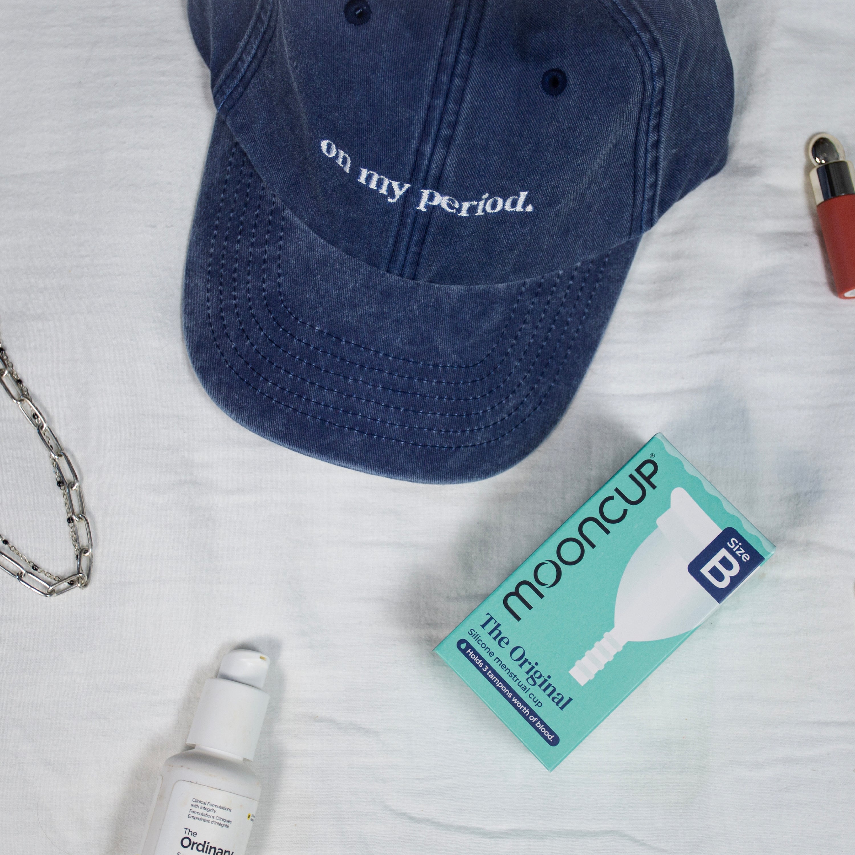 "On My Period." Cap