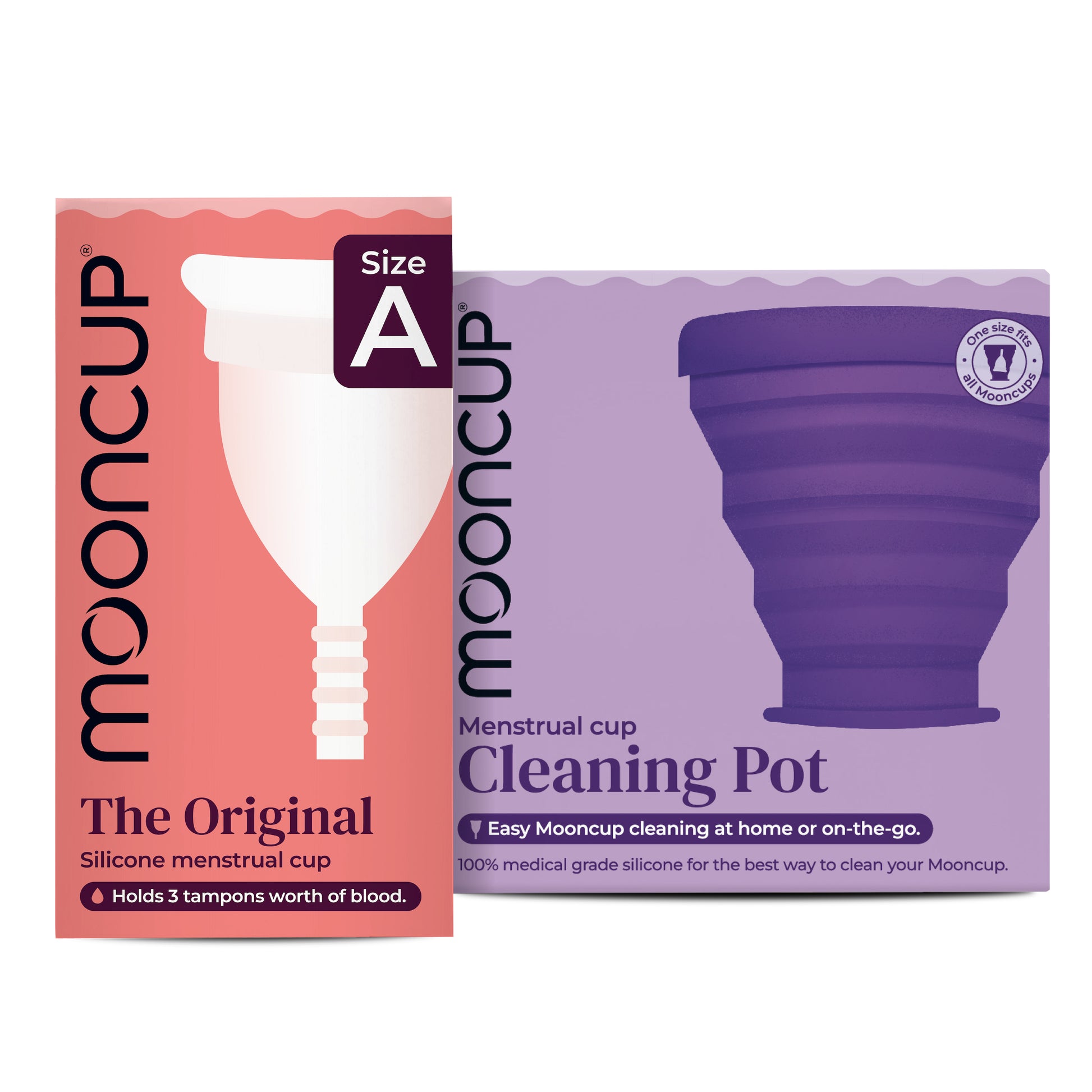 Mooncup e set per la pulizia