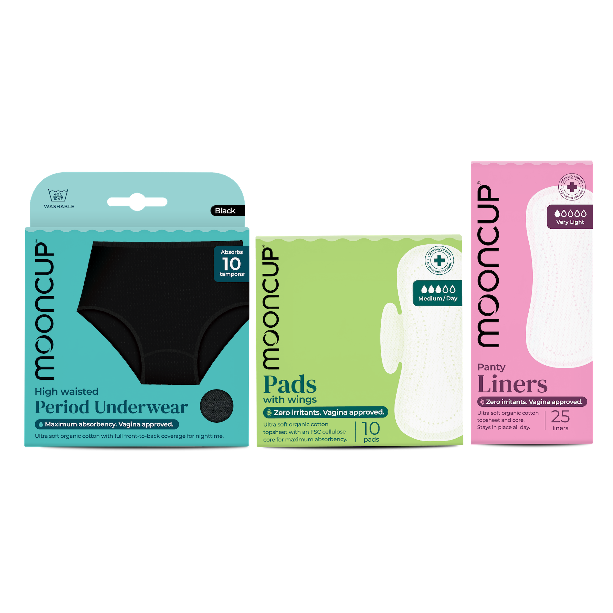 Free Flow Bundle - High Waist Period Pants, Pads & Liners