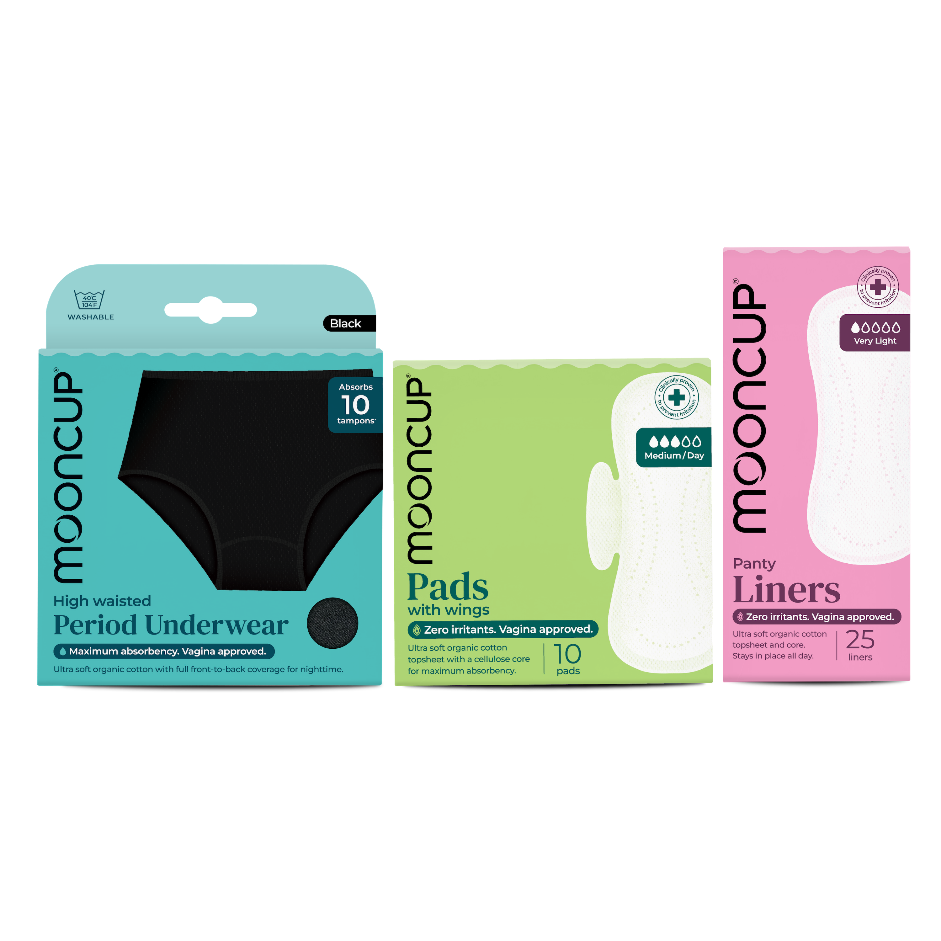 Free Flow Bundle - High Waist Period Pants, Pads & Liners